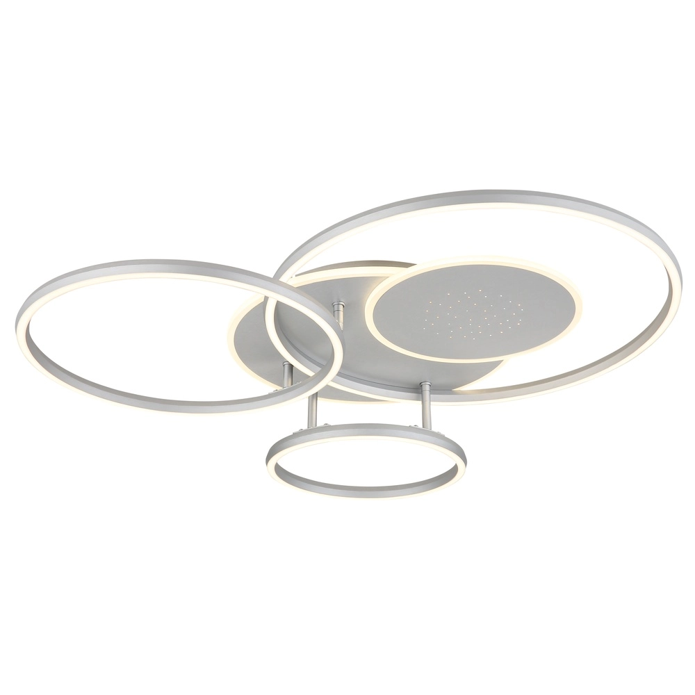 Lampe de plafond moderne Johnson Gris argenté 80,7 cm