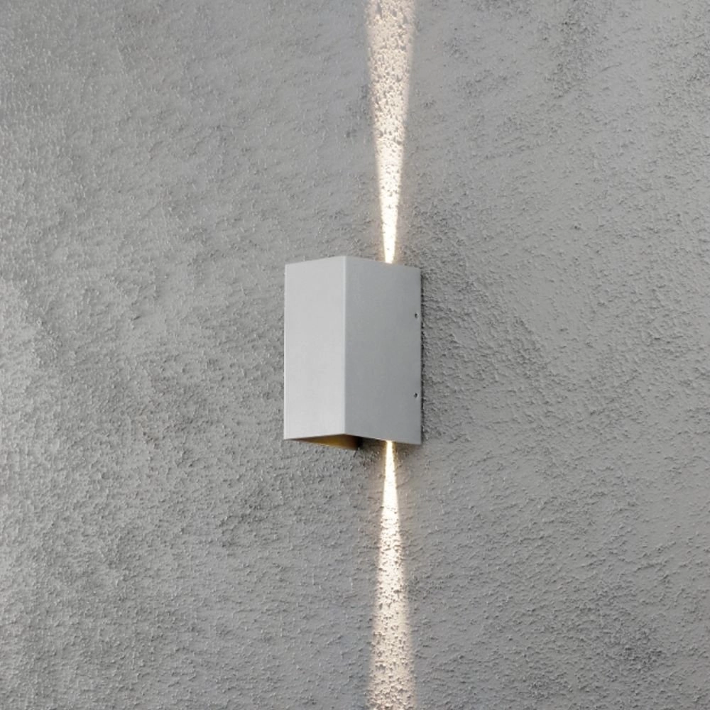 Spot mural LED Cremona Up - Down 2x3w - 3000K 17cm argent mat KonstSmide 7318307940312