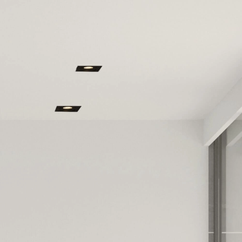 Spot encastré Grid 1 noir Lyora
