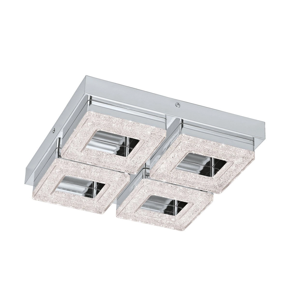 LED plafonnier Fradelo 3000K - 4x4w - 28cm chromé avec cristal