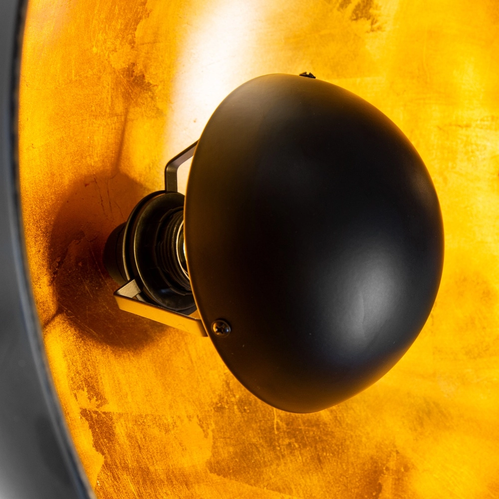 Lampe sur pied trépied Timo noir avec or Globo 4048194068891