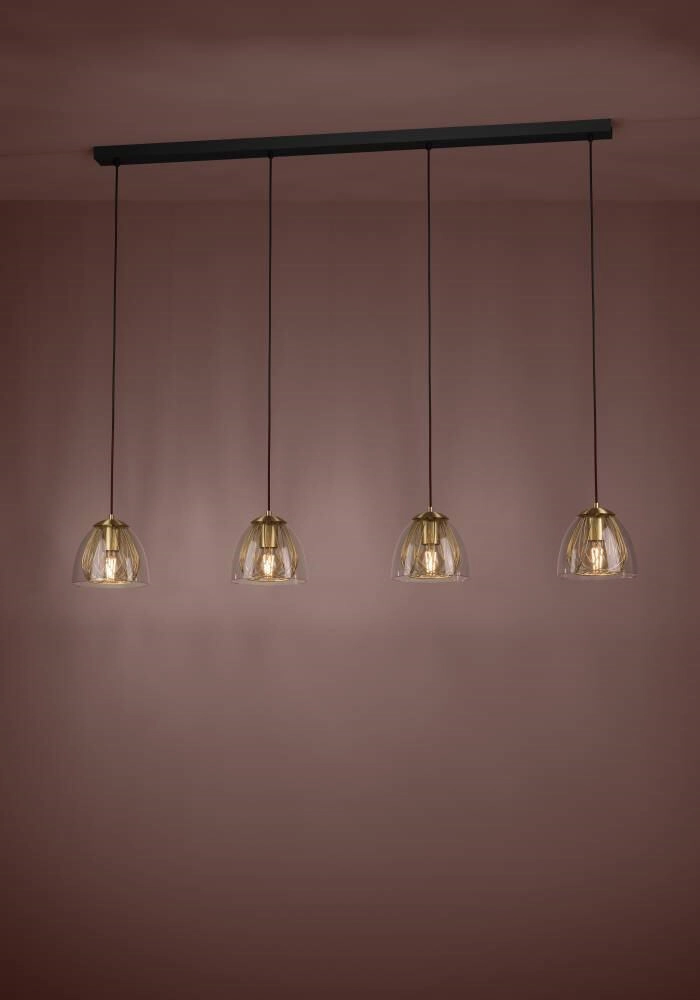 Lampe de salle à manger dorée avec verre Jazminia Stars of Light 9008606221059