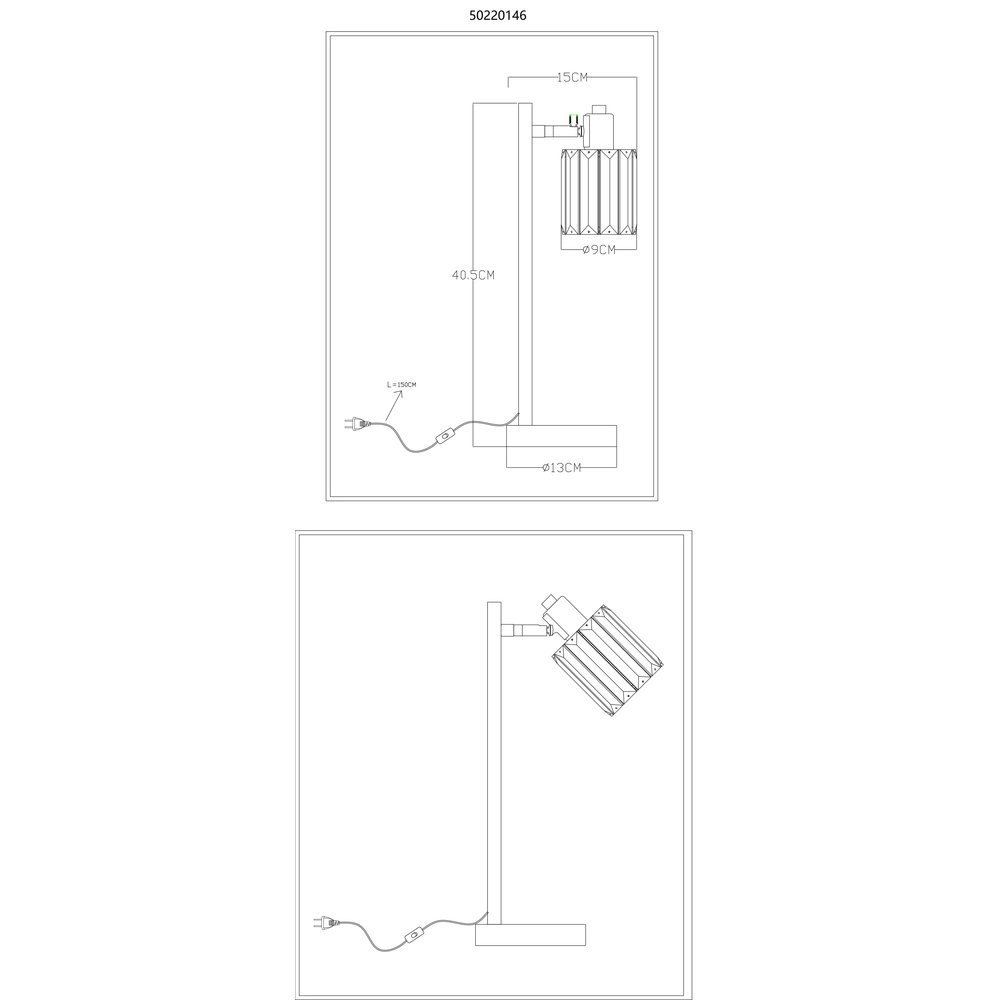 Lampe de table Run bois Globo 9007371510979