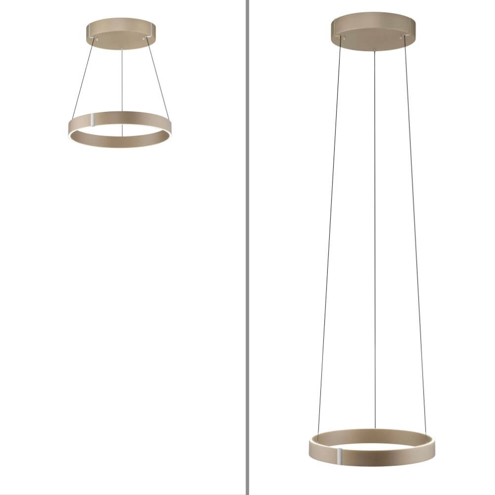 Lampe suspendue ronde Pure E-Clipse bronze Ø 50cm Paul Neuhaus 4012248386408