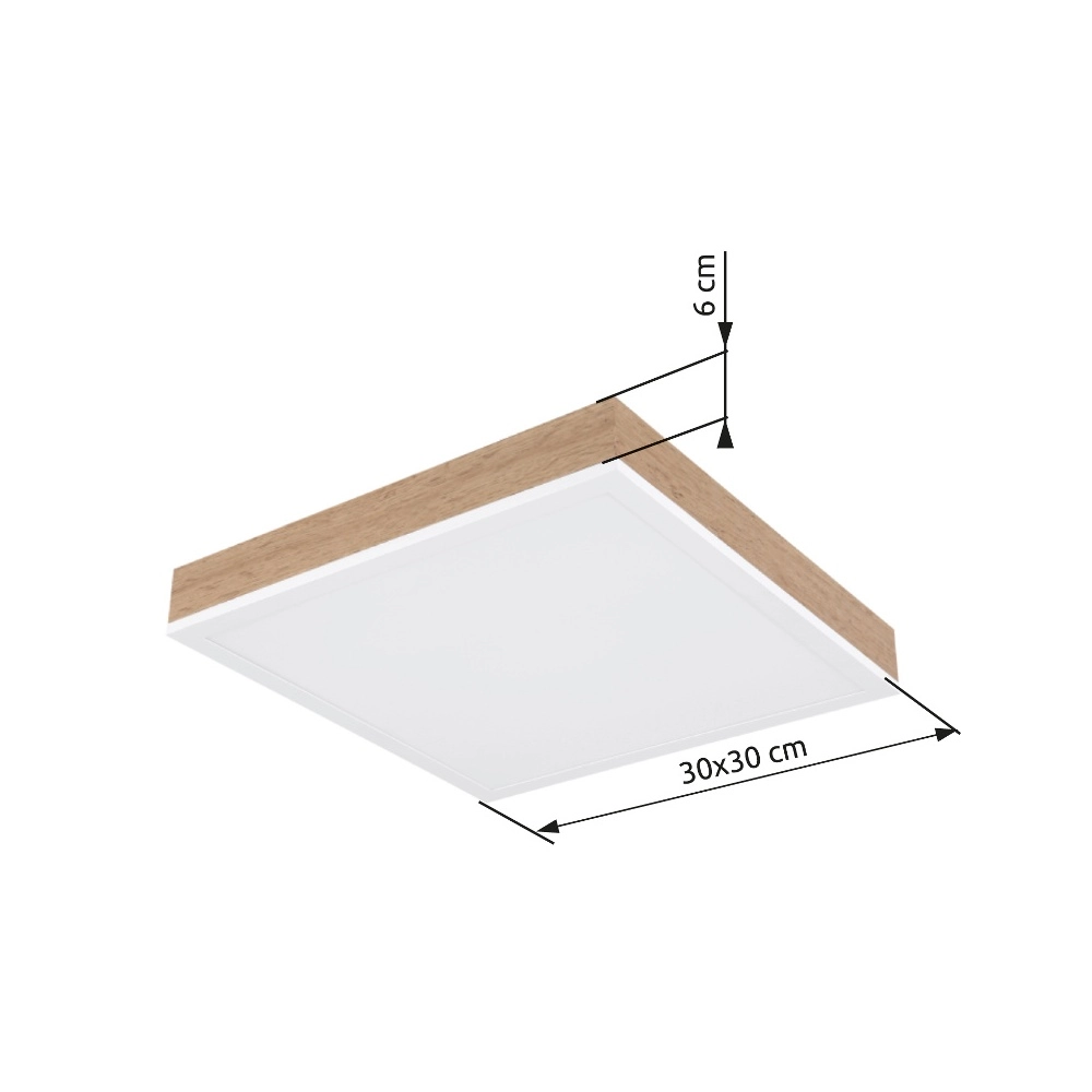 Lampe de plafond à design Doro Bois de 30 x 30 cm Globo 9007371457151
