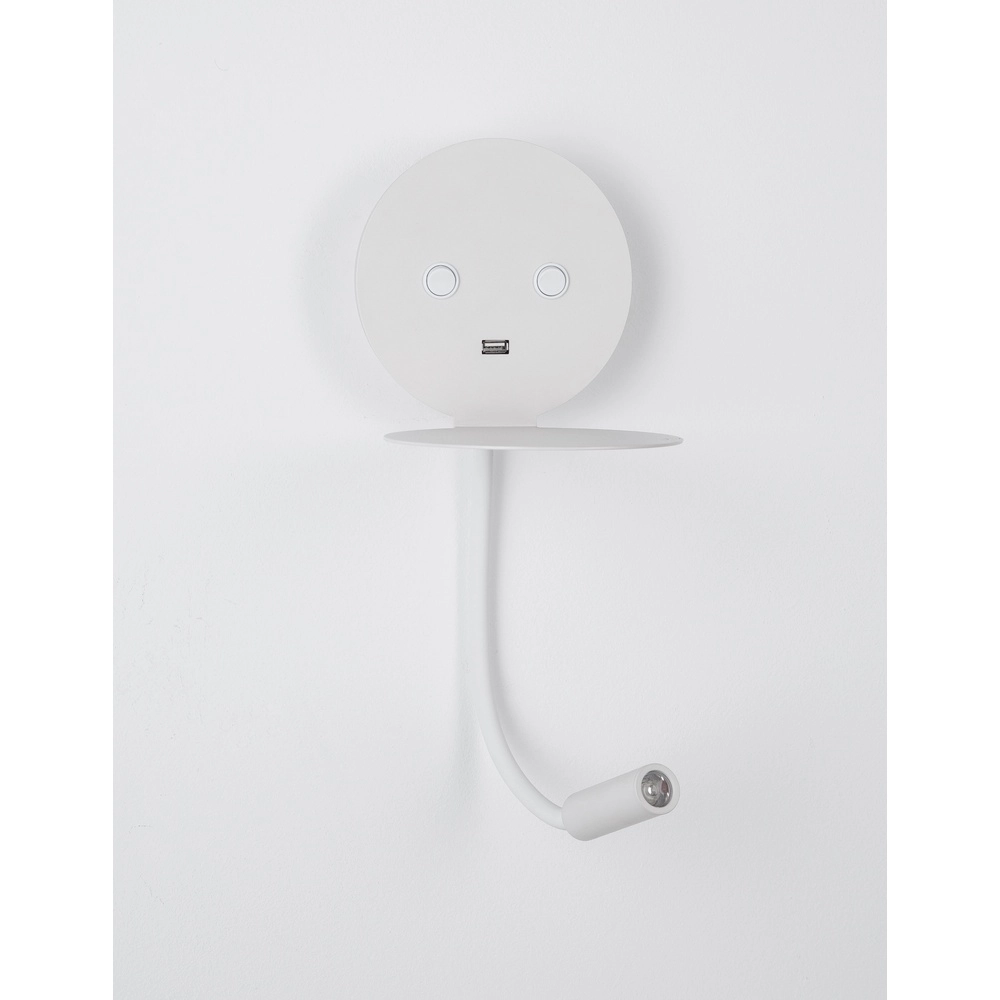 Lampe de chevet Eclip Blanc avec USB Lyora 5212017423689