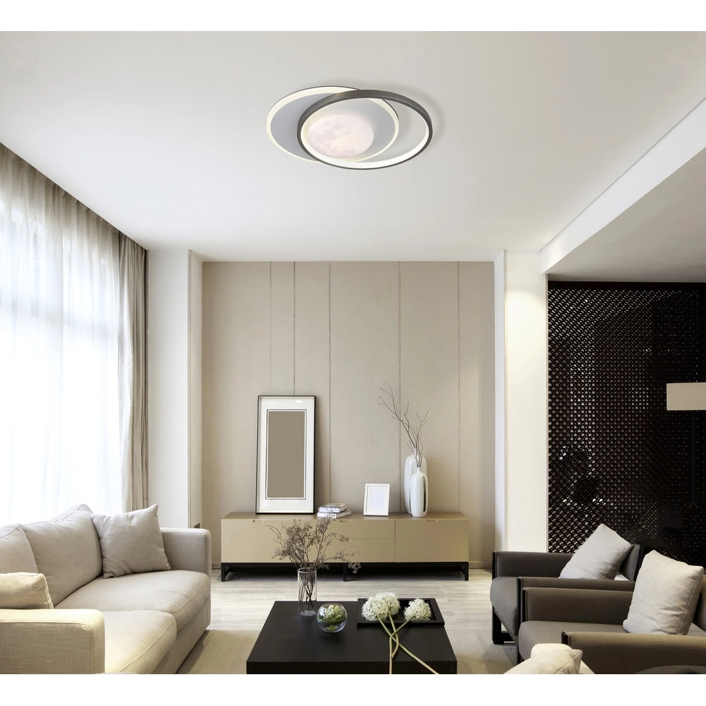 Lampe de plafond à design Moon noir et blanc Globo 9007371575749