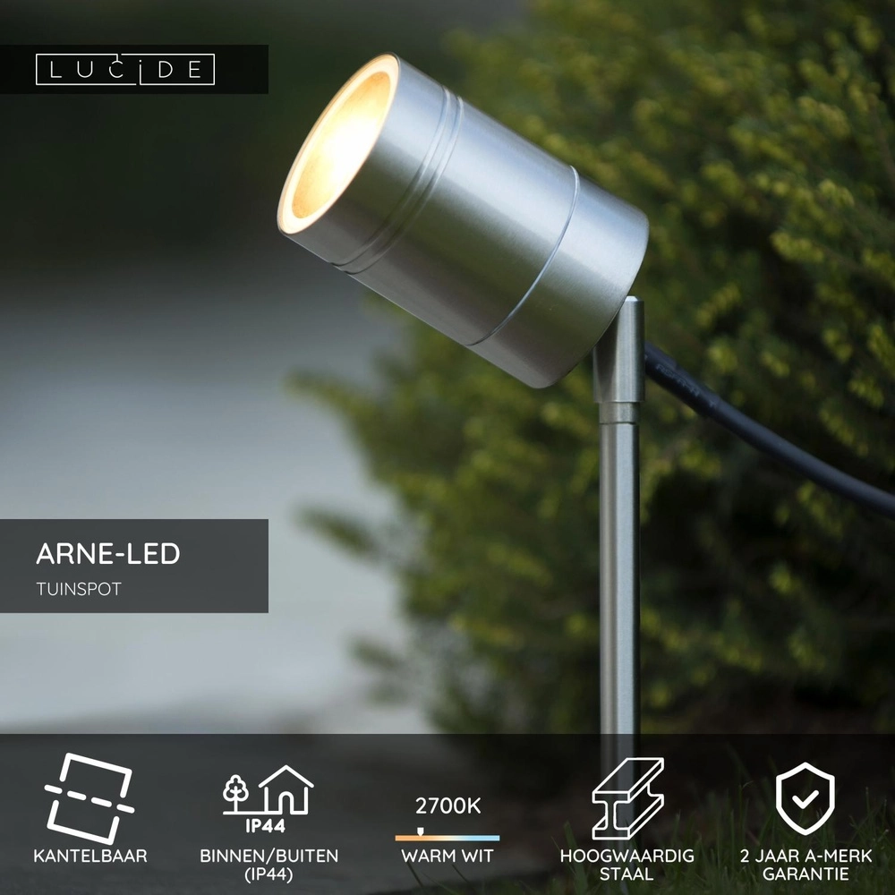 Tache de pointe Arne-Led Chrome Lucide 5411212143952