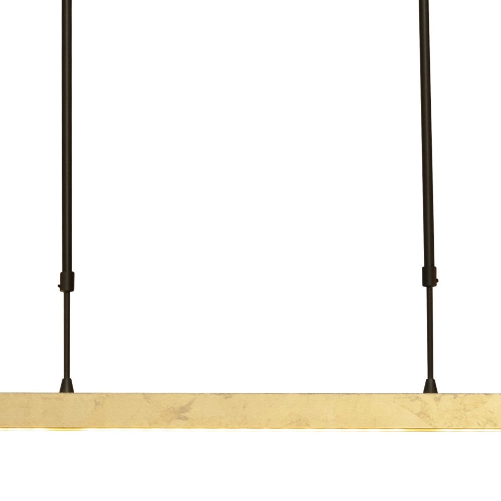 Lampe suspendue noire Real 3 100 cm avec de l'or Masterlight 8718121209111