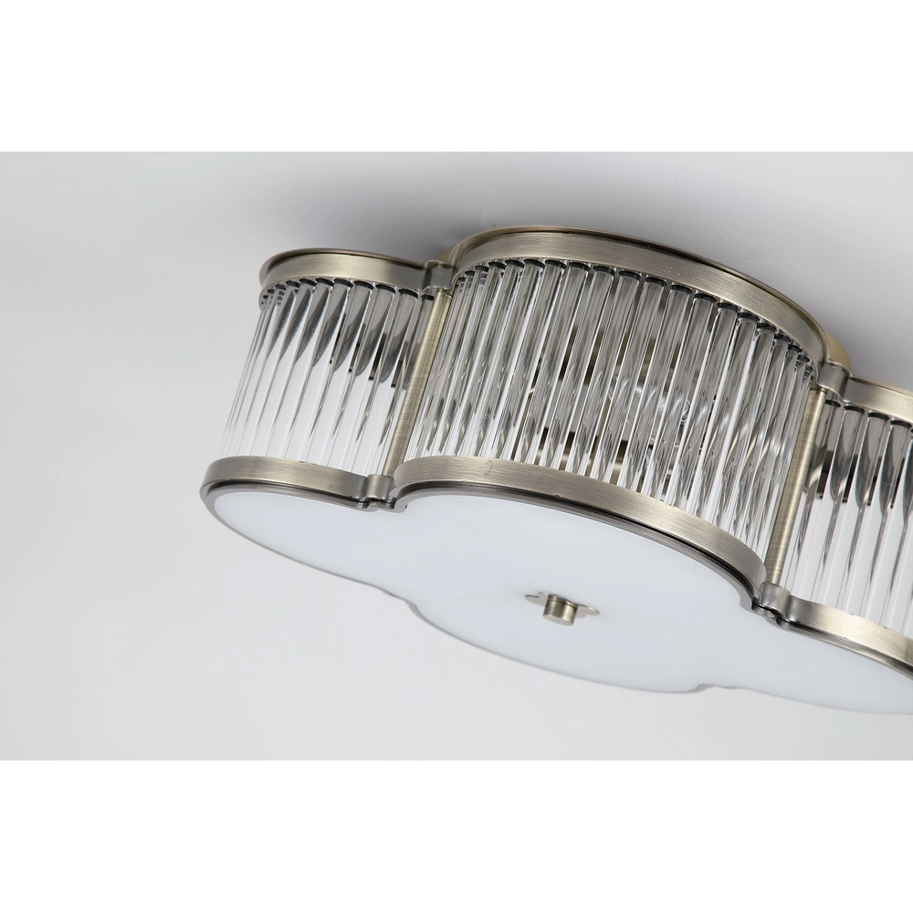 Plafonnier Lotus laiton antique Ø 39cm Searchlight 5053423302140