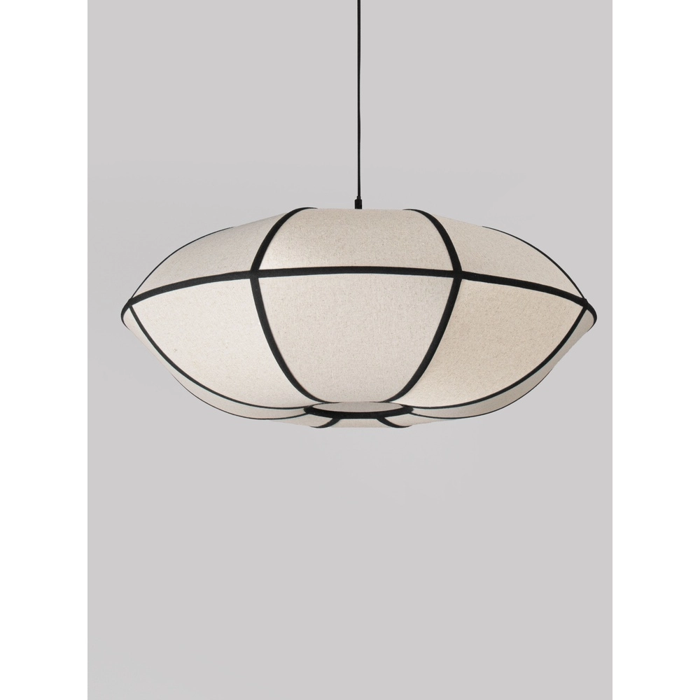 Lampe suspendue Brera noir avec blanc Ø 70cm Lyora 5212017493576