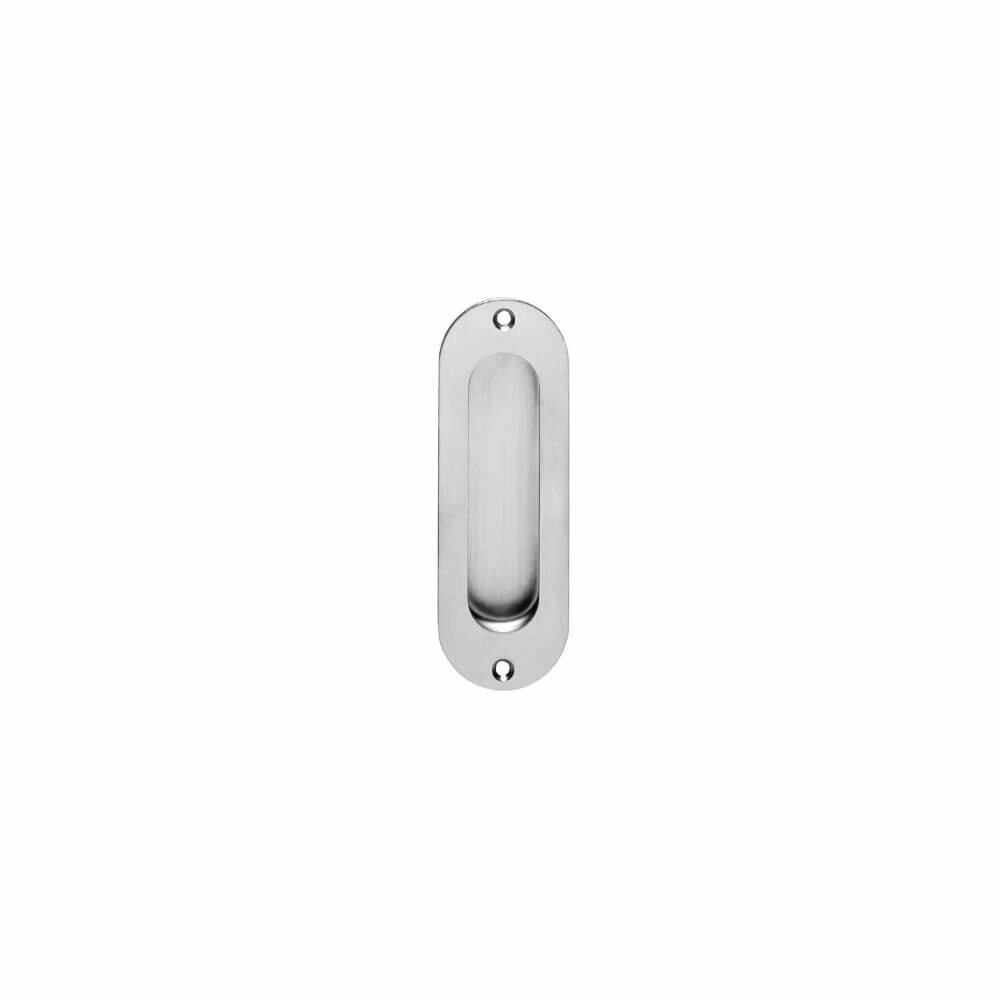 Poignée de porte coulissante ovale Alvro Trou de vis en acier inoxydable 12x4cm