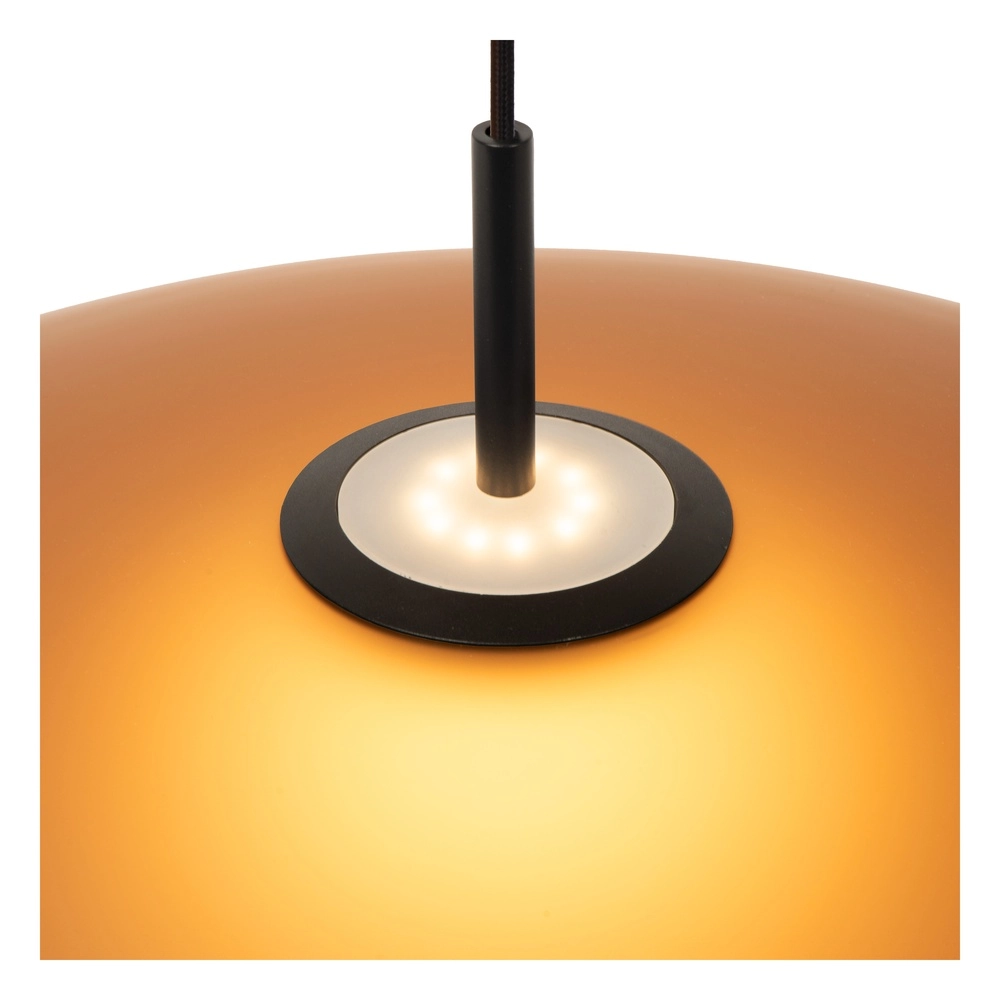 Lampe suspendue élégante Menga Ø verre ambré de 60 cm Premium by Lucide 5411212251169
