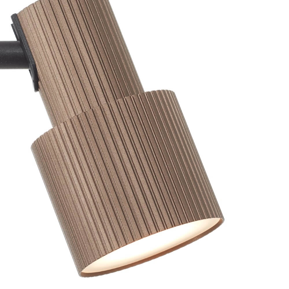 Lampadaire design Cadiz noir avec verre ambré Brilliant 4004353446924