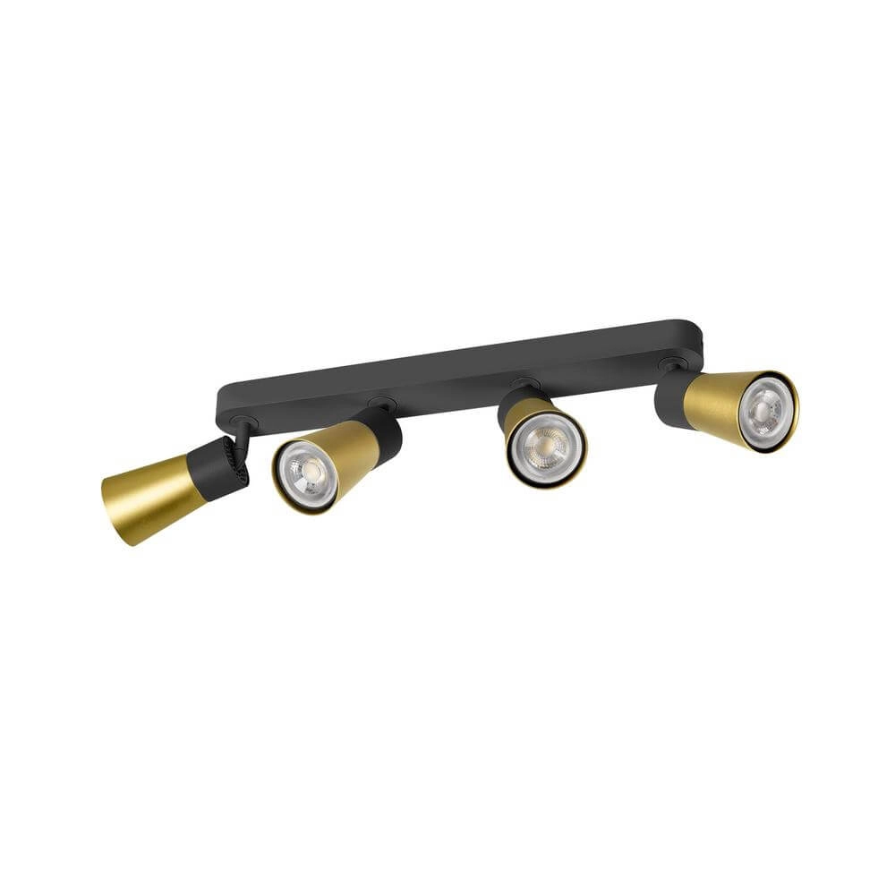 Moquerie Puri 2.0 Cone Noir-Or 4 Lumières SLV 4024163293778