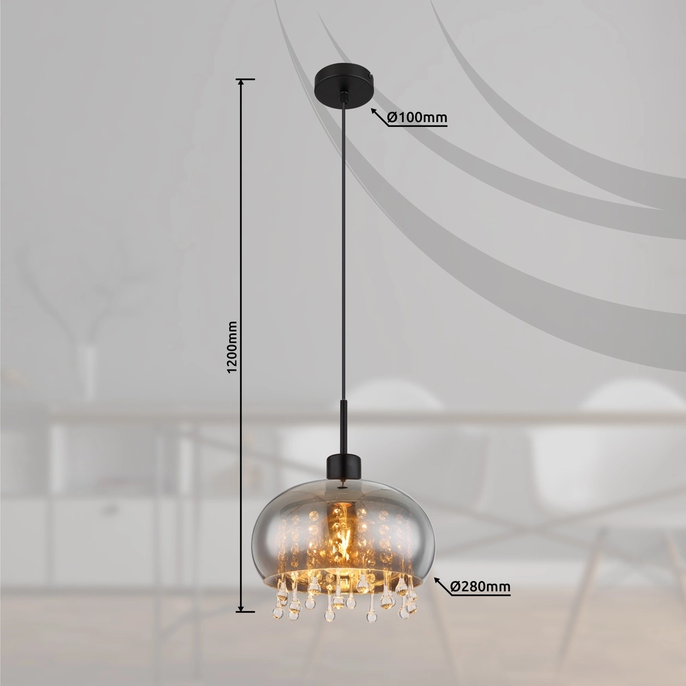 Lampe pendante noire Corry Conception Globo 9007371444694