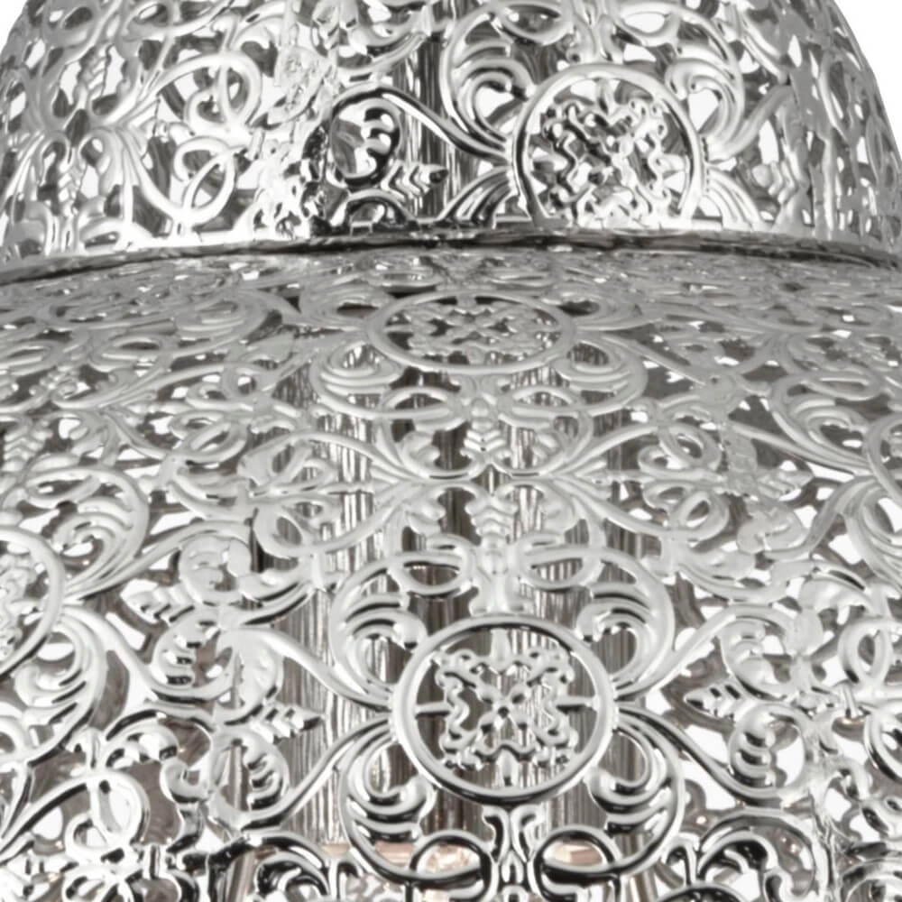 Lampe suspendue de style marocain Fretwork Acier inoxydable Searchlight 5053423018706