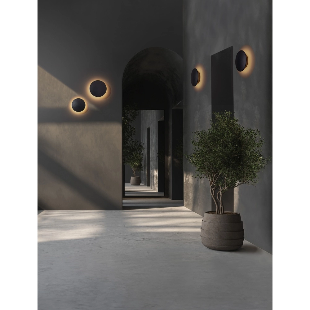 Applique murale ronde Copper noir Ø 30cm Lyora 5212017447388