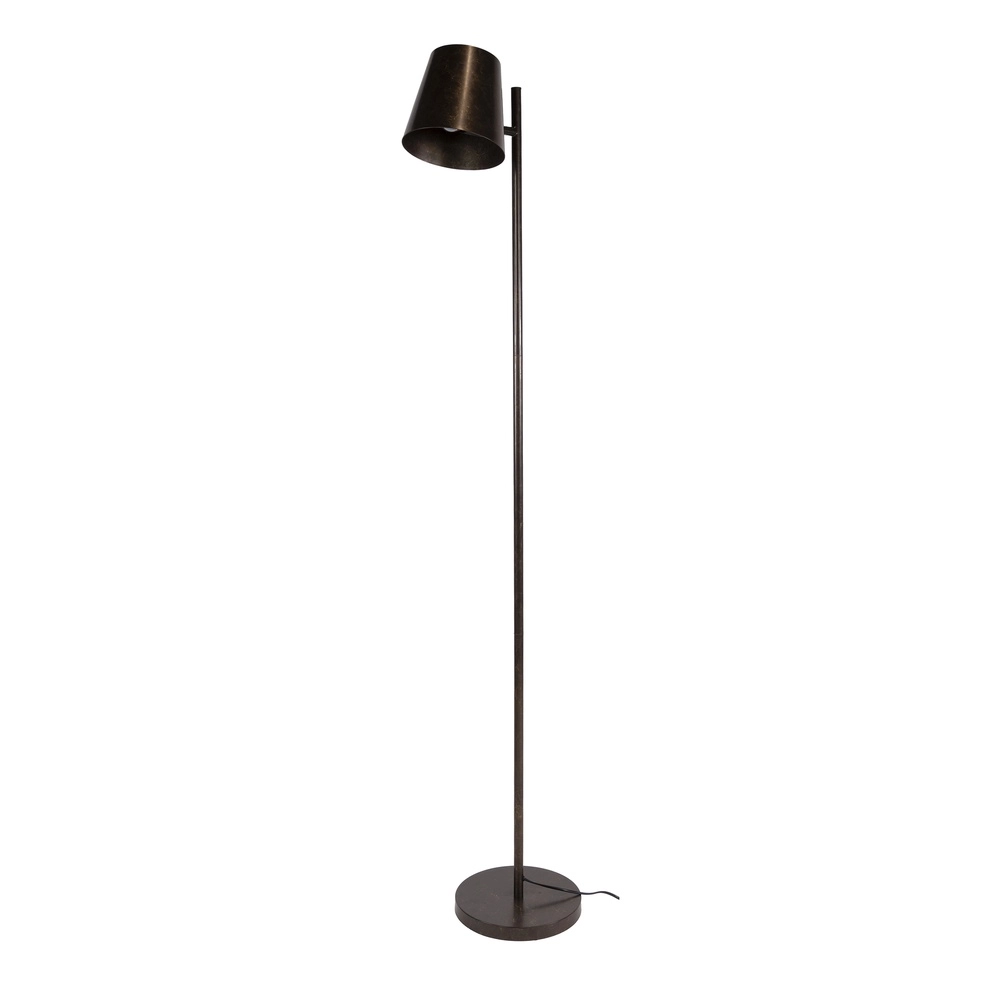 Lampe de pied en métal Flex 157 cm - Brun urbain Lyora 8716803512481