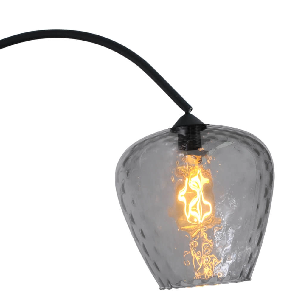 Lampe à arc Porto Verre fumé diamant - Ø 21cm Masterlight 8718121268651