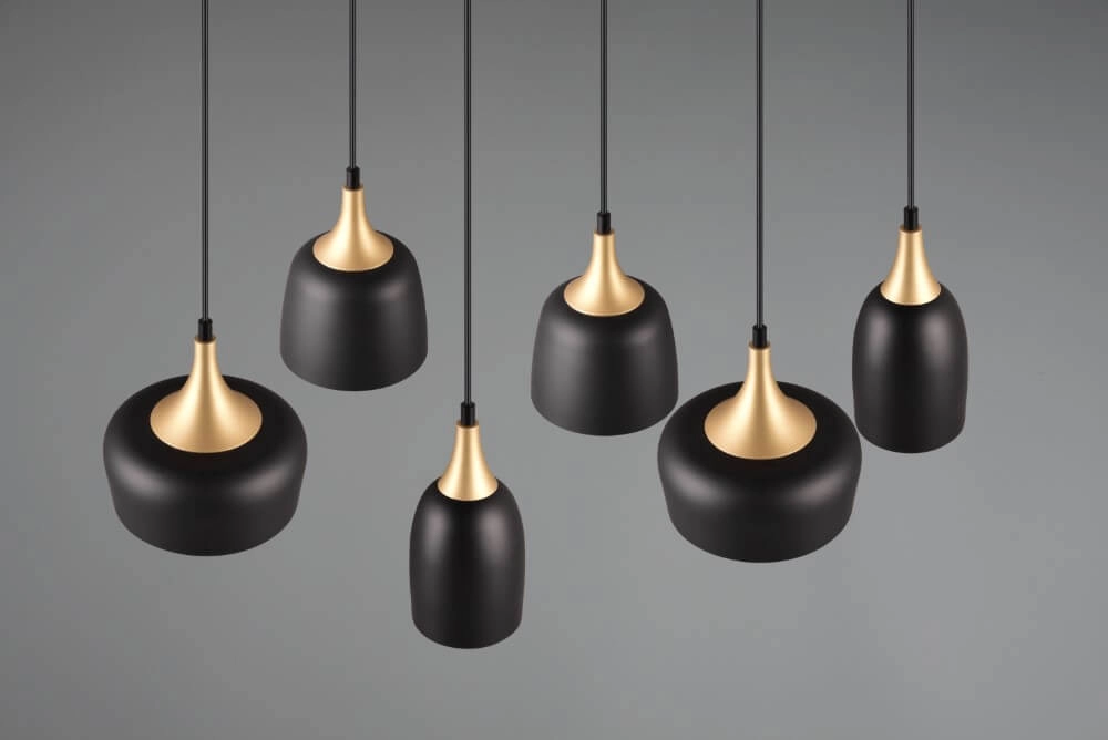 Lampe suspendue design Chiraz noir 6 lumières Trio 4017807566864