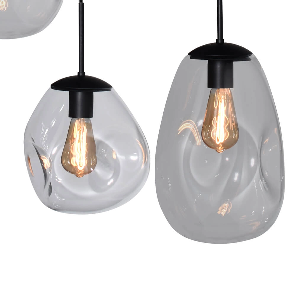 Lampe suspendue Lava 8x verre transparent Masterlight 8718121286280