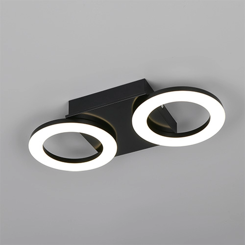 Lampe de plafond à design Cemi Noir rond Trio 4017807704358