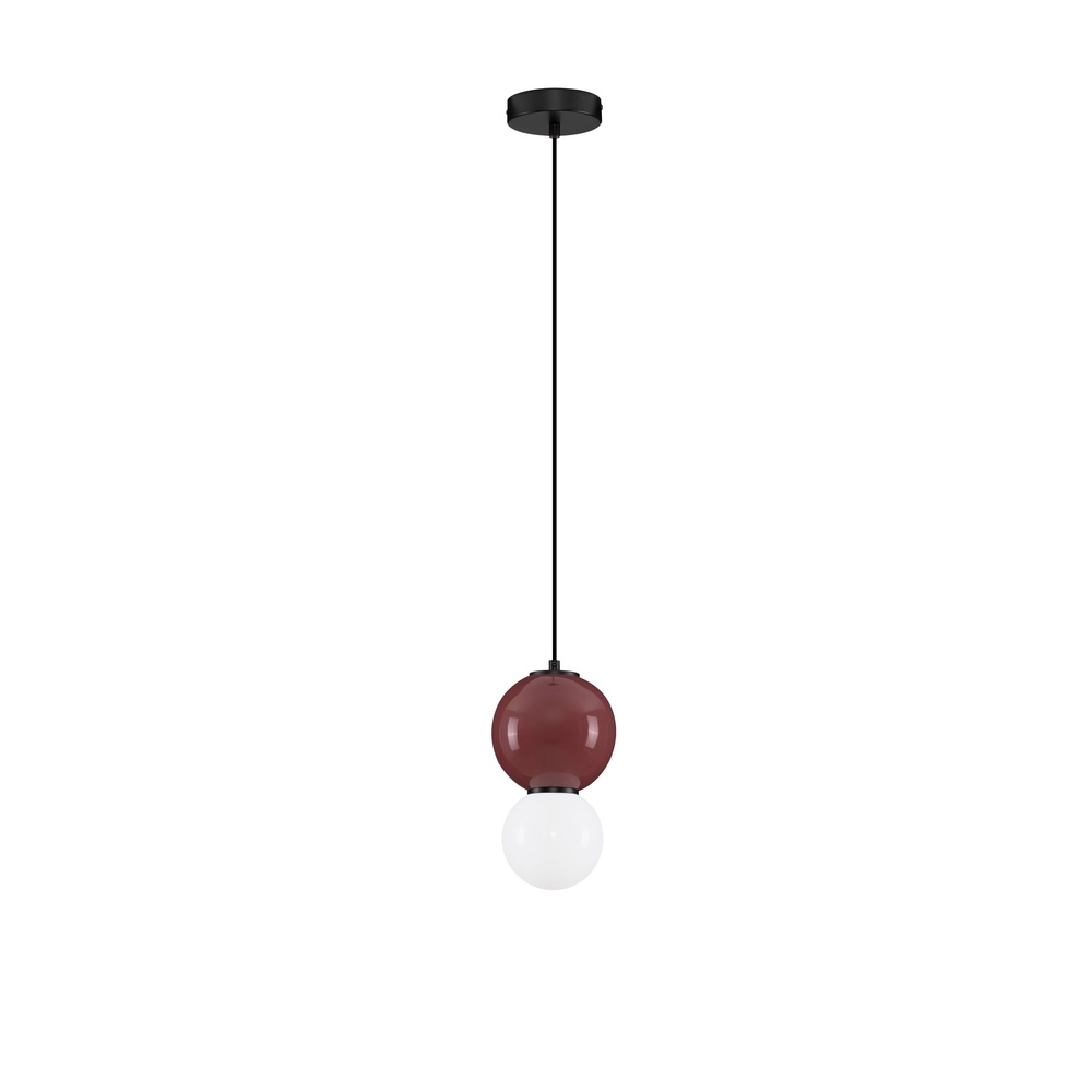 Suspension Noesis Ø 15cm bordeaux rouge avec blanc Suspension Noesis Ø 15cm bordeaux rouge avec blanc
