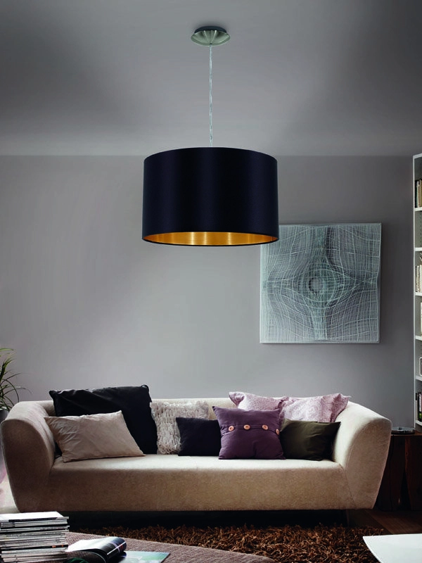 Lampe à suspension Maserlo 38cm noir avec or Eglo 9002759315993