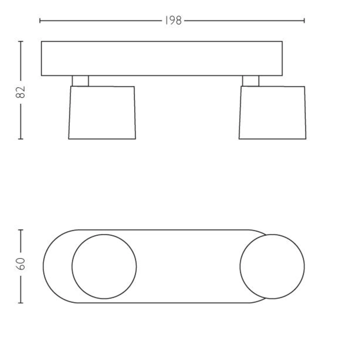 Lampe Star 2 lumières blanc Philips 8718696154632