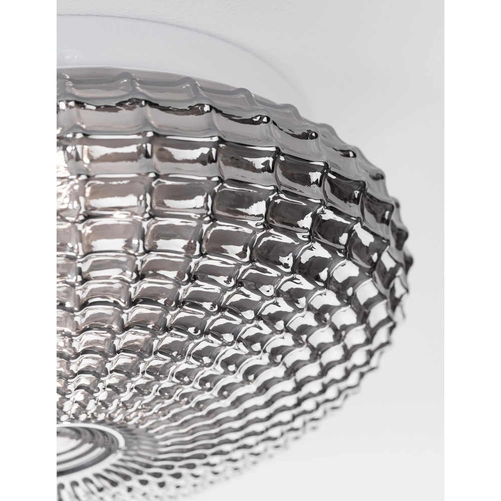 Plafonnier Clam verre fumé Lyora 5212017419446