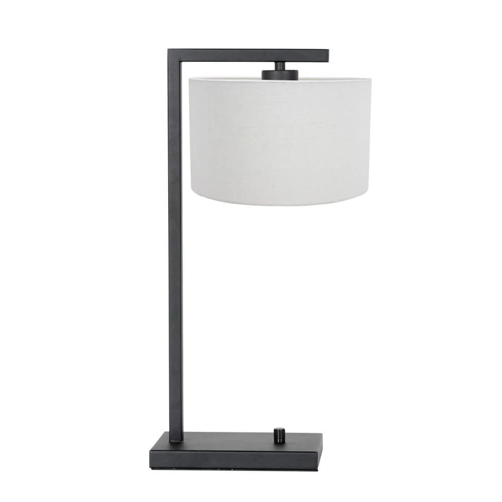 Lampe de table élégante Stanger noir avec blanc cassé Lampe de table élégante Stanger noir avec blanc cassé