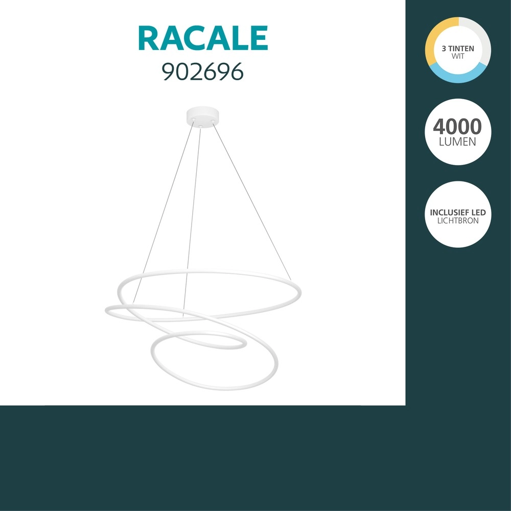 Lampe pendante moderne Racale Ø 78cm blanc Eglo 9008606391431