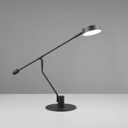 Lampe de bureau LED Manduro noir Trio 4017807615999