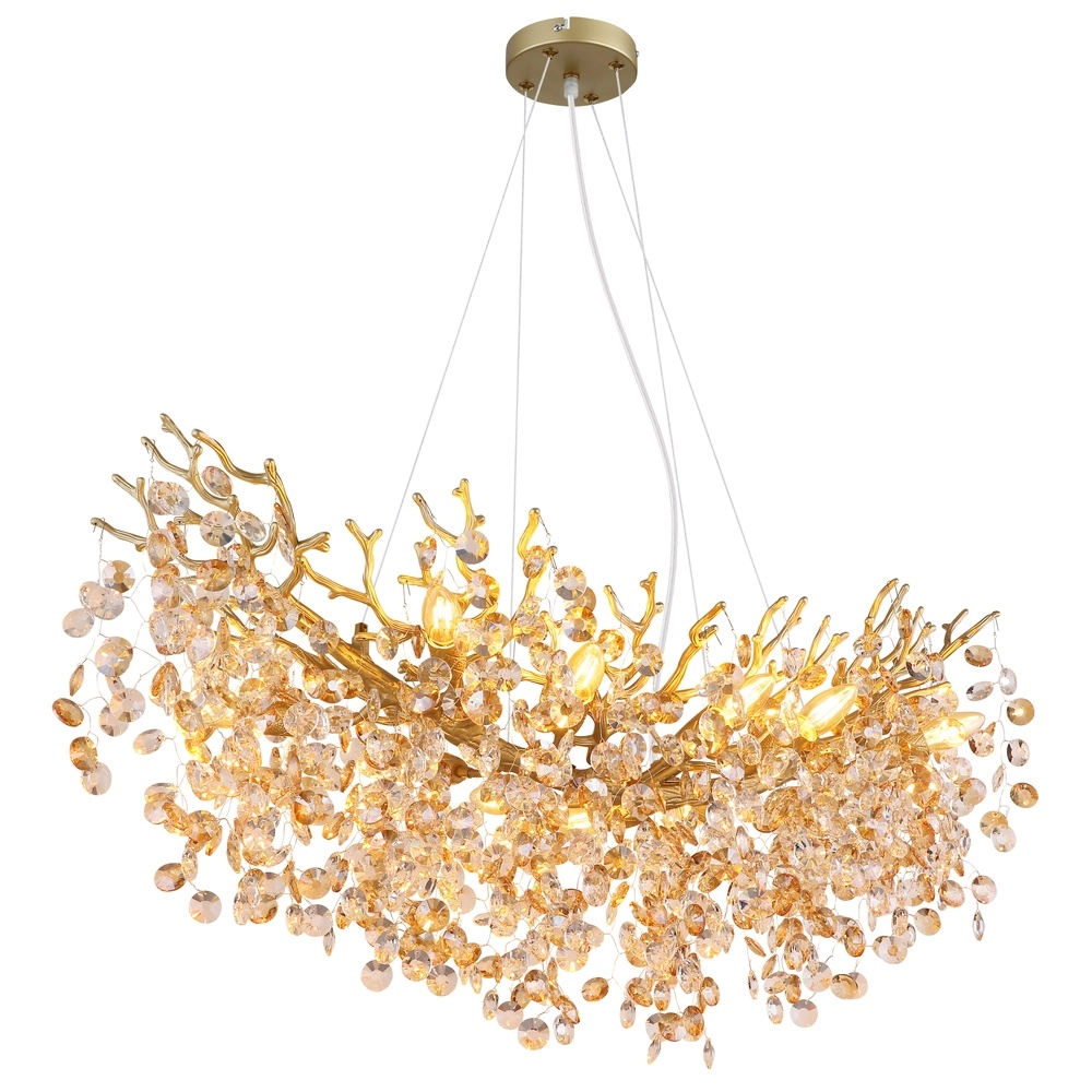 Lampe suspendue Queena Or 100cm