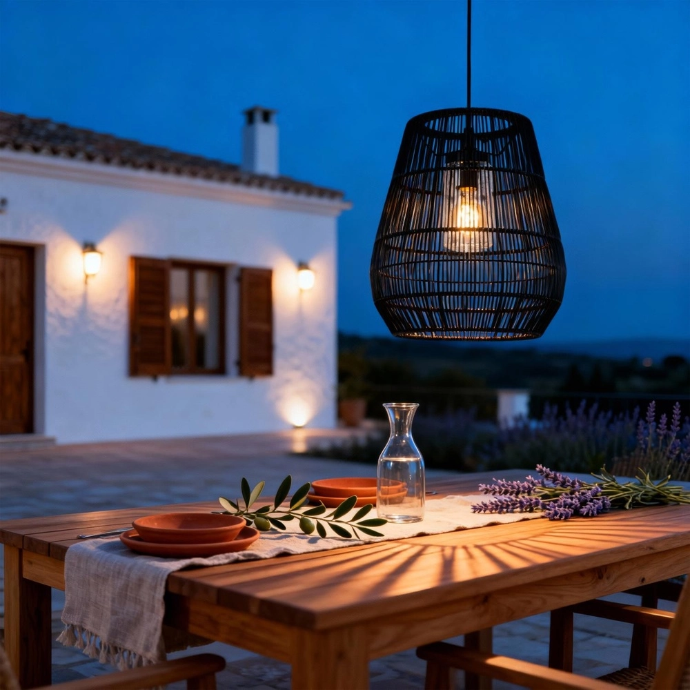 Lampe suspendue Nerida IP44 noir - Ø 35cm Lucide 5411212031884