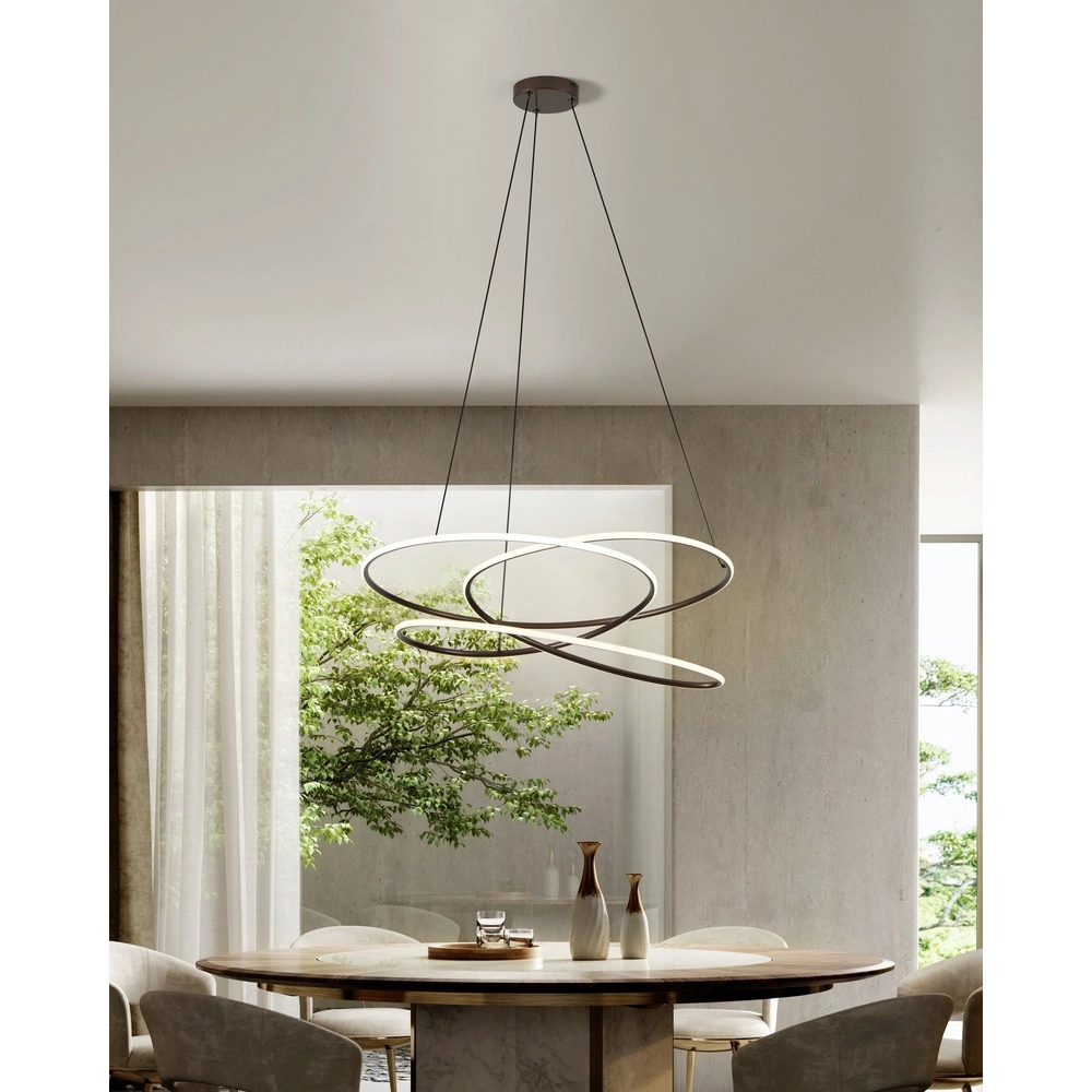Lampe pendante moderne Racale Ø 78cm blanc Eglo 9008606391431
