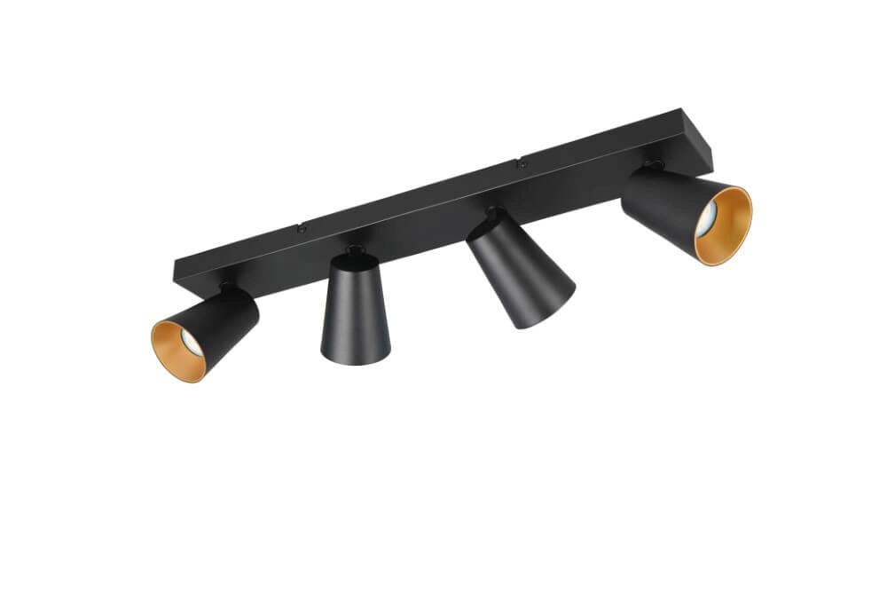 Spot en saillie 4 lumières Sharp noir Trio 4017807613100
