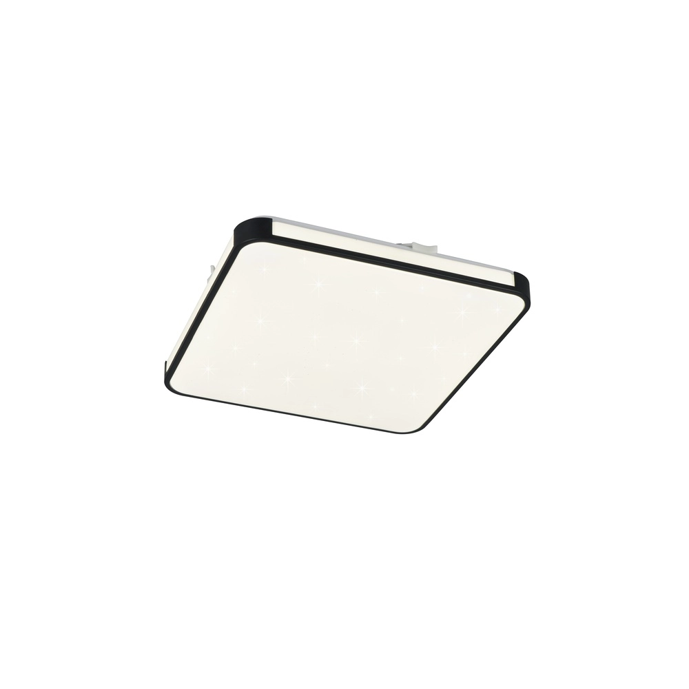 Lampe de plafond Relus Carré noir 27 x 27 cm