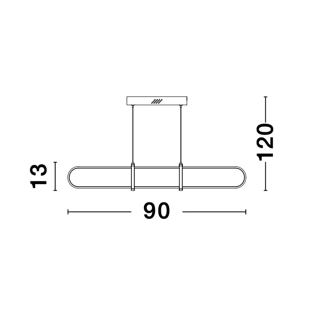 Suspension design Arte Noir allongé Lyora 5212017426062