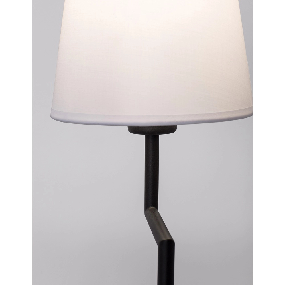 Lampe de table Savona noir avec capuche blanche Lyora 5212017430182