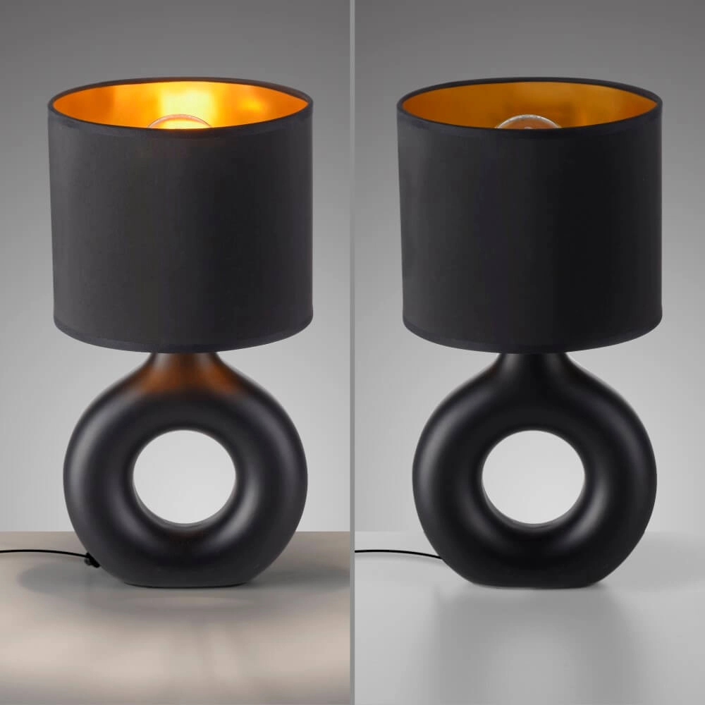 Lampe de table Carara noir Just Light 4043689004842
