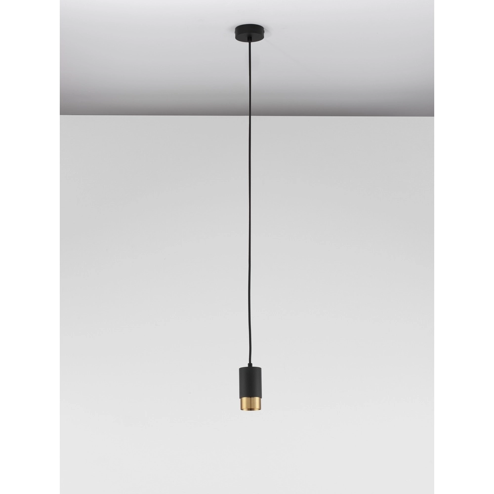 Suspension Pongo S simple 10.8cm noir avec or Lyora 5212017430311