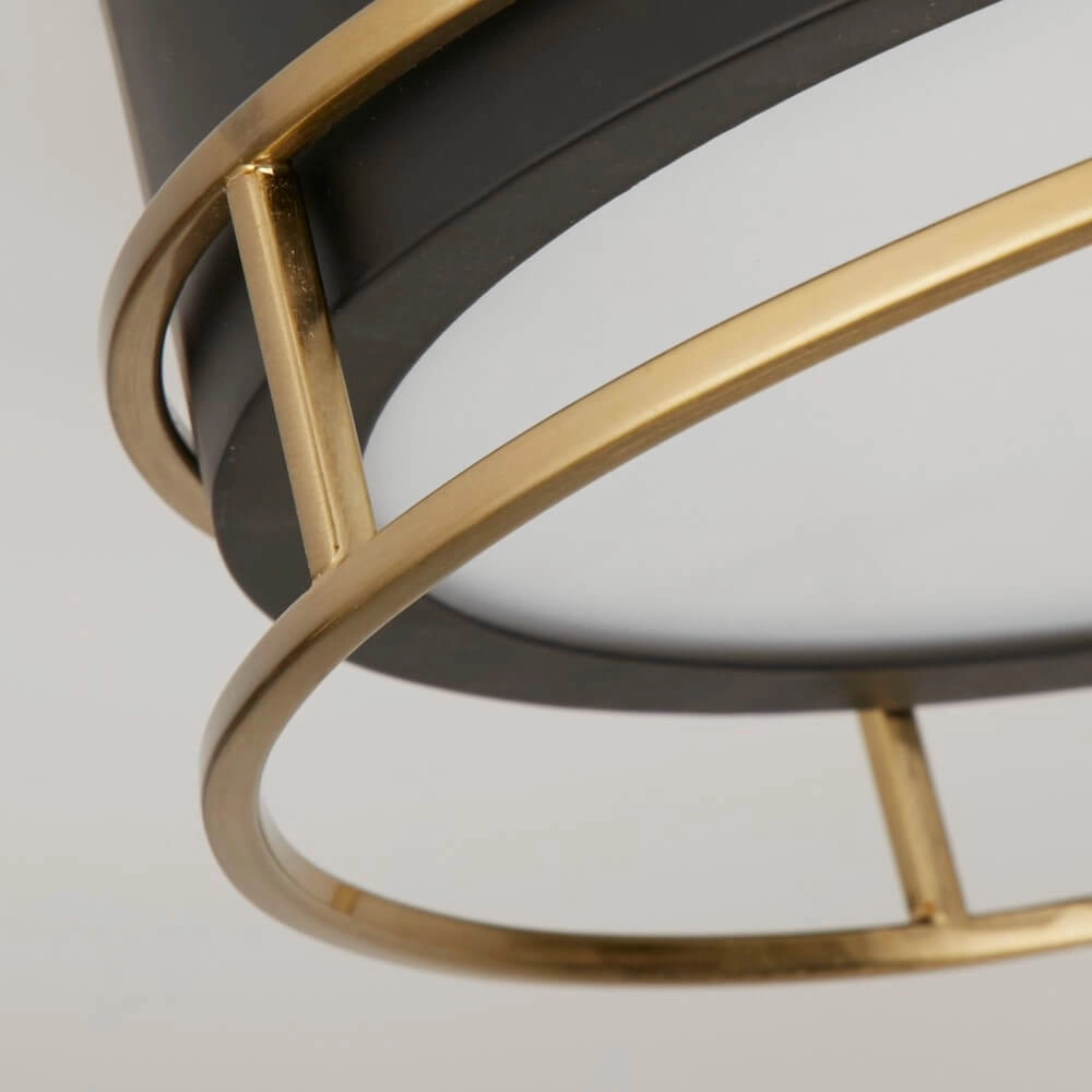 Plafonnier design Pheonix Ø 30cm noir avec or Searchlight 5053423251011