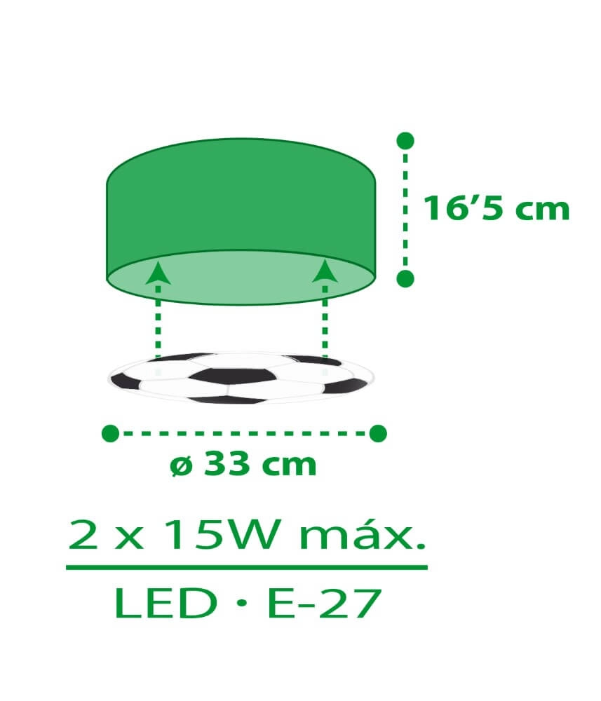Plafonnier chambre d'enfant Football Dalber 8420406417363