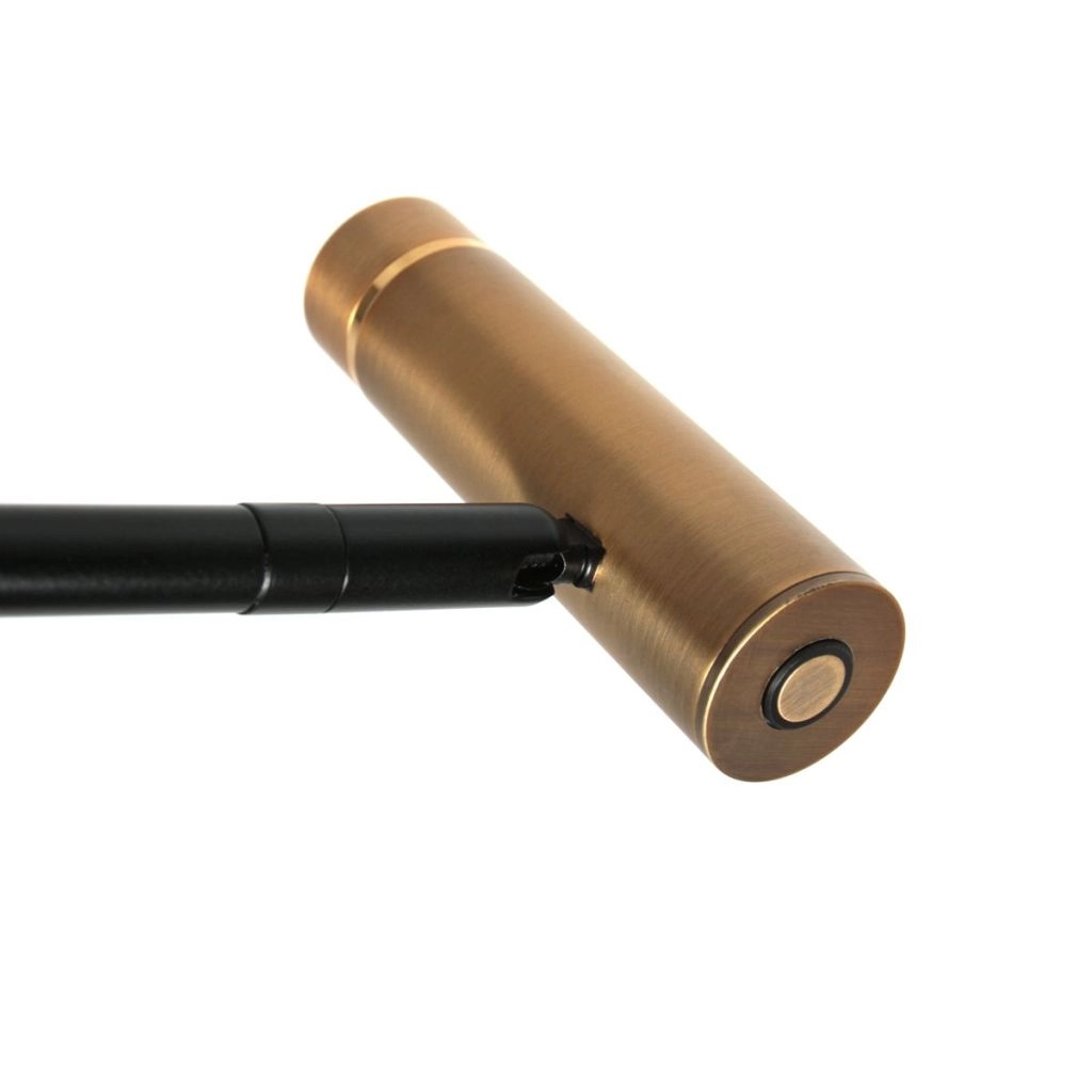 Lampe de pied Lumo noir avec or Steinhauer 8712746184631