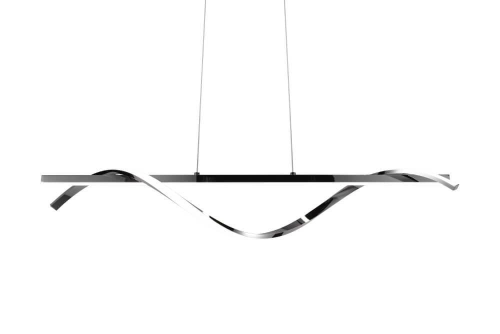 Lampe suspendue Isabel Chromé de 100 cm de long Trio 4017807561357