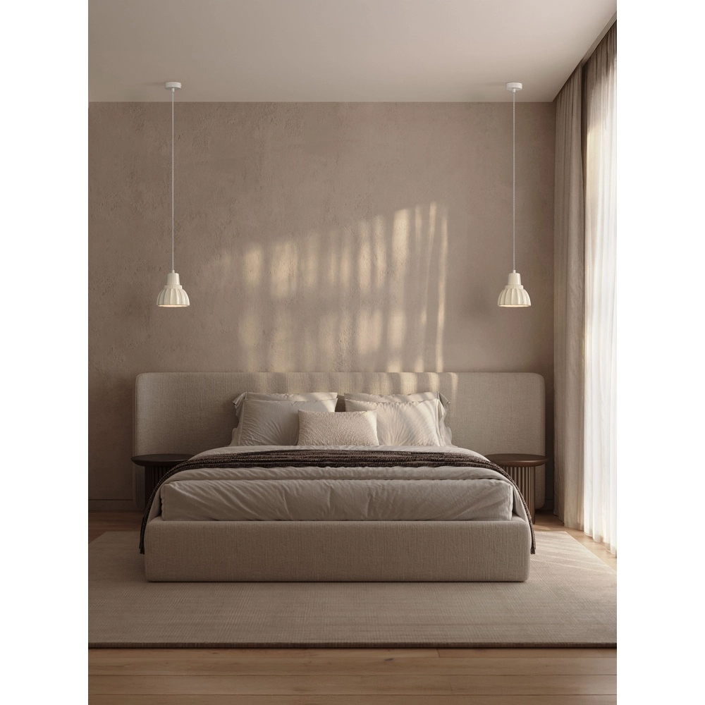 Lampe suspendue Picco Blanc avec de la crème
