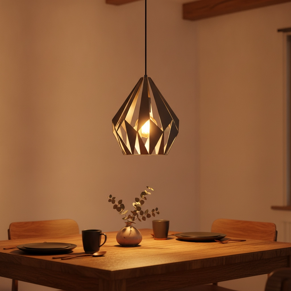 Lampe suspendue grise Carlton 1 Ø 31cm