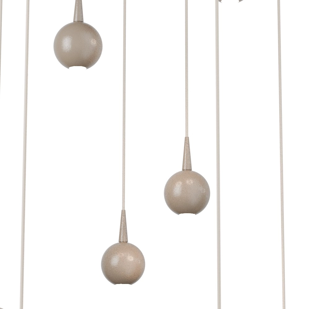 Lampe suspendue à 9 lampes Talana terra beige Ø 50cm DTW Masterlight 8718121399096